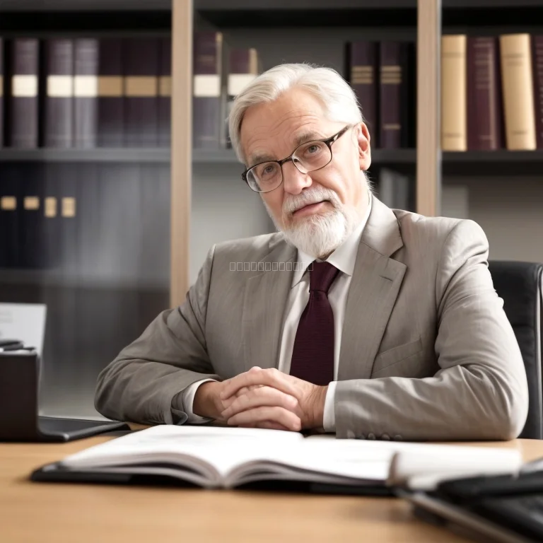 Abogado asesorando a una persona mayor